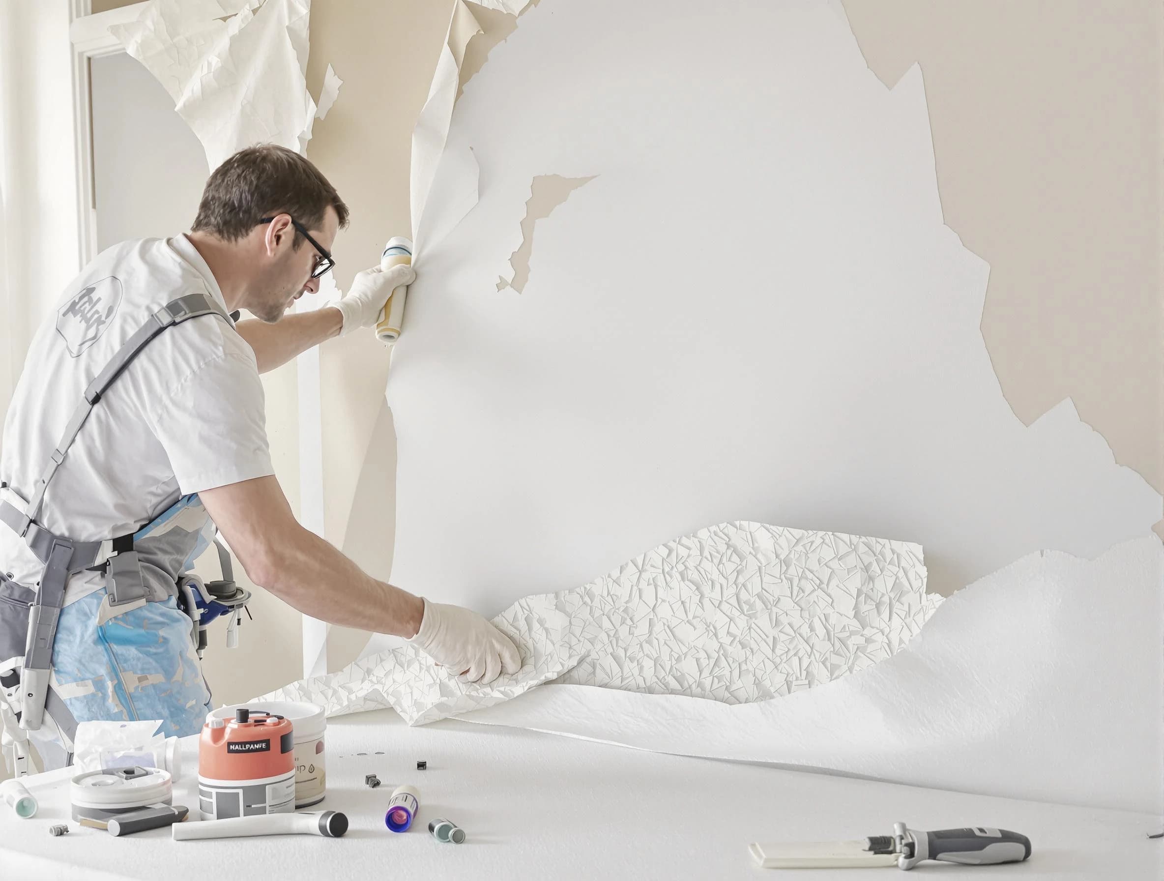 Detailed wallpaper removal and wall prep by Gold Canyon House Painters in Gold Canyon